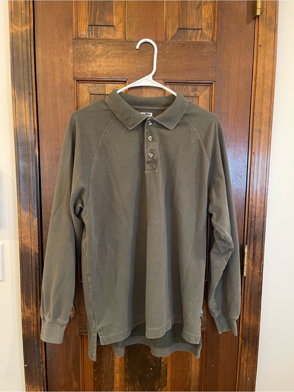 Adidas ClimaLite Stretch Long Sleeve Polo Golf Shirt Men’s Small Green